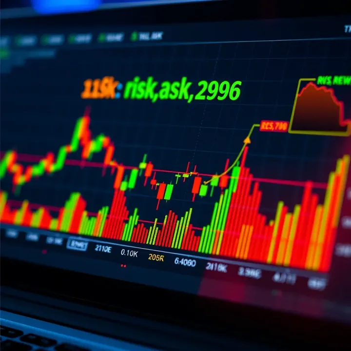 Graph displaying key forex trading strategies with risk and reward indicators