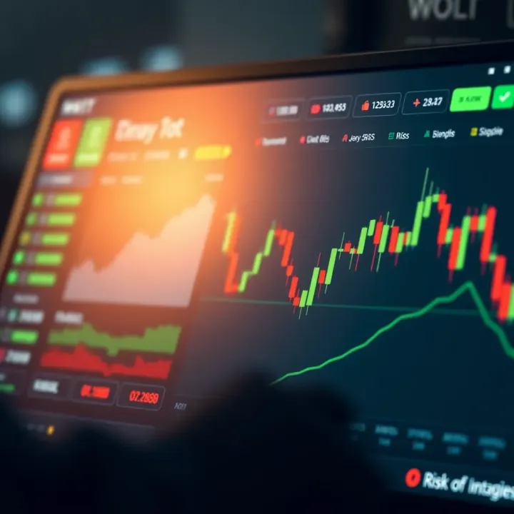 Managing Risks and Optimising Binary Bot Performance Dashboard of a trading platform highlighting risk management features