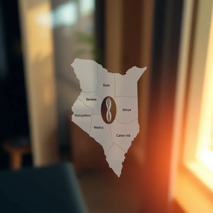 Map of Kenya highlighting various sectors vulnerable to different types of business risks