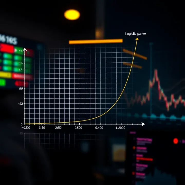Interpreting the Logistic Regression Curve Graph showing the logistic curve representing probability of an event based on predictor values