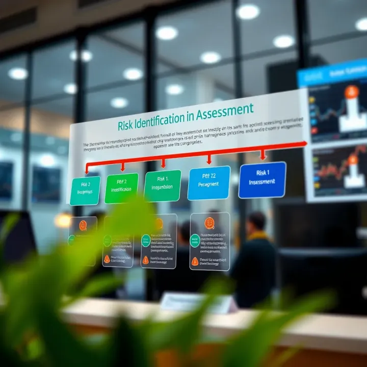Diagram showing key phases of risk identification and assessment within an organisational framework