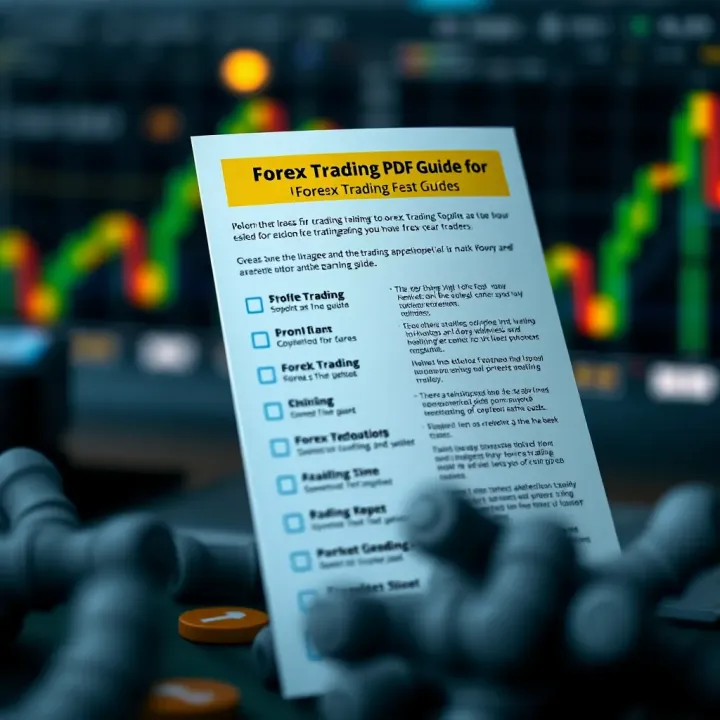 Visual representation of a checklist with key forex trading topics and tips for selecting reliable learning guides
