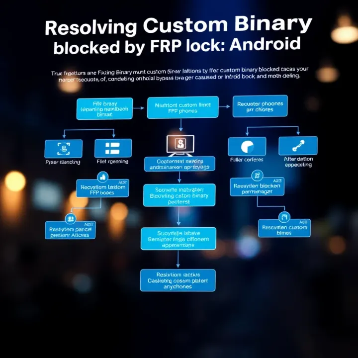 Flowchart demonstrating the resolution methods for bypassing custom binary blocks caused by FRP lock on Android phones