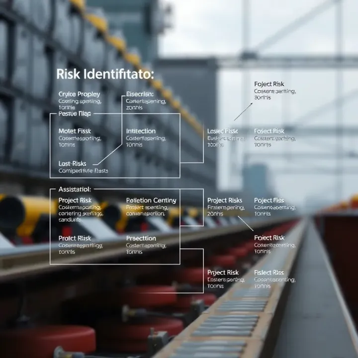 Diagram illustrating the identification and assessment of project risks specific to Kenyan infrastructure projects