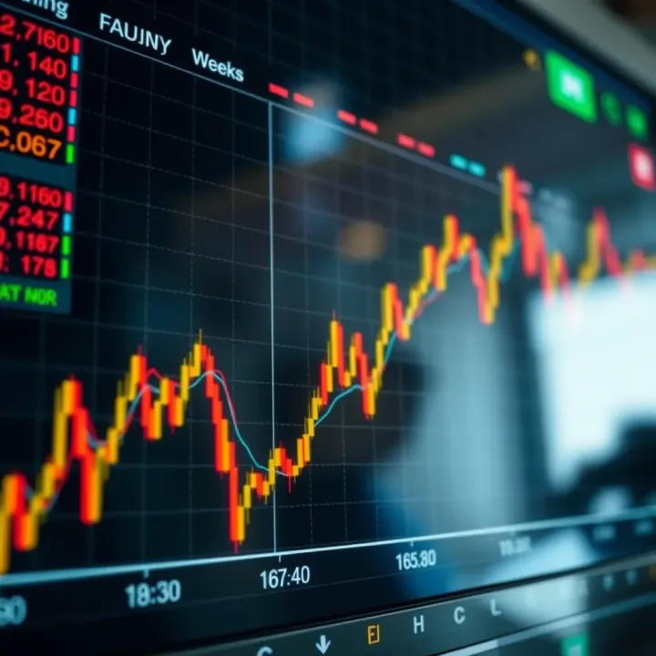 Graph depicting short to medium term stock price movements in swing trading strategy