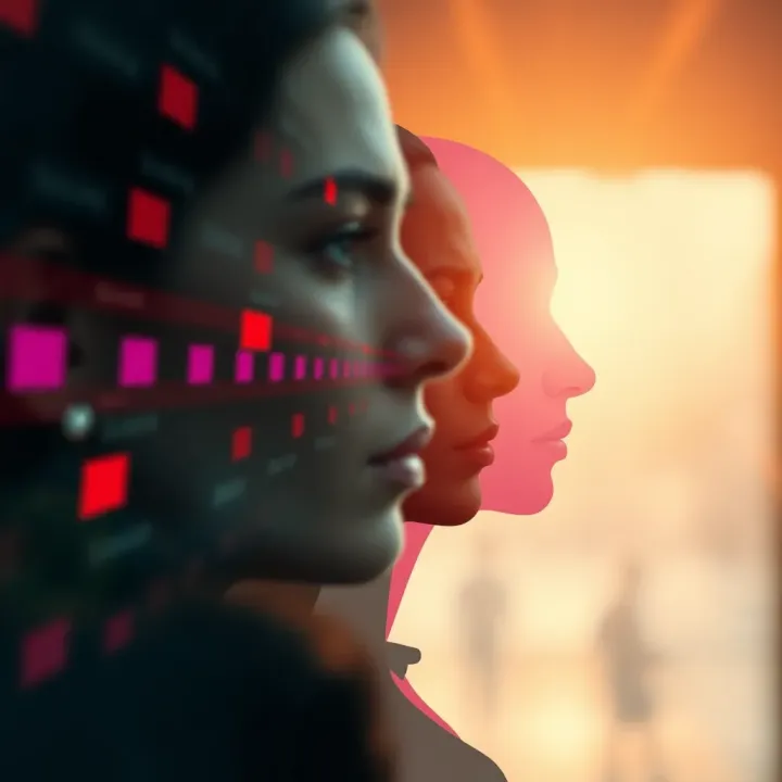 Abstract illustration showing spectrum of gender identities beyond binary classification