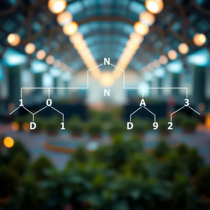 Diagram illustrating the structure of a binary tree with nodes and connections