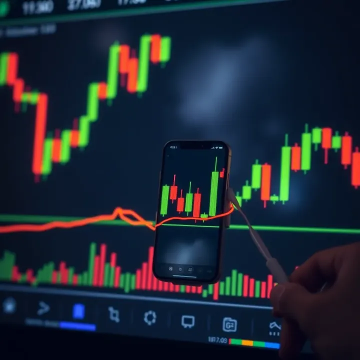 Chart showing bullish hammer candlestick pattern indicating potential reversal in price trend