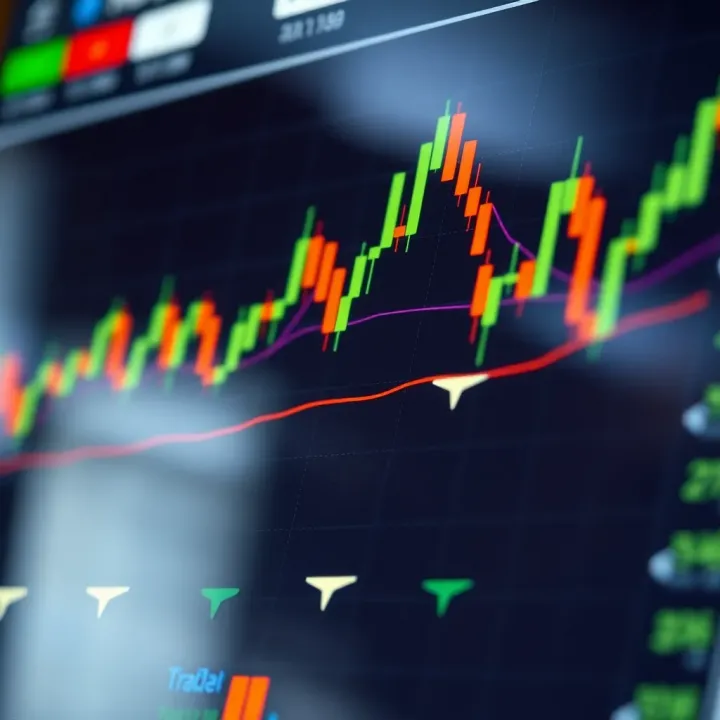 Illustration of ascending and descending chart patterns indicating market trend directions