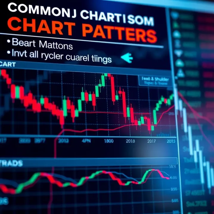 Diagram showcasing common chart patterns such as head and shoulders, double tops, and triangles for trading strategies