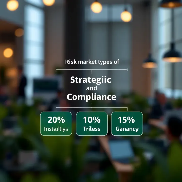 Strategic and Compliance Risk Management Framework Visual representation of strategic and compliance risk management ensuring regulatory adherence and long-term planning