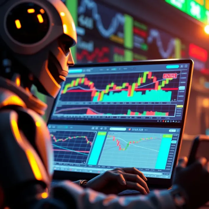 Visual representation of forex trading robot software analyzing Kenyan Shilling currency data