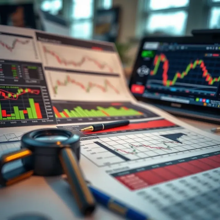Forex Trading Strategies and Market Analysis Tools Conceptual illustration of forex trading strategies with charts and indicators