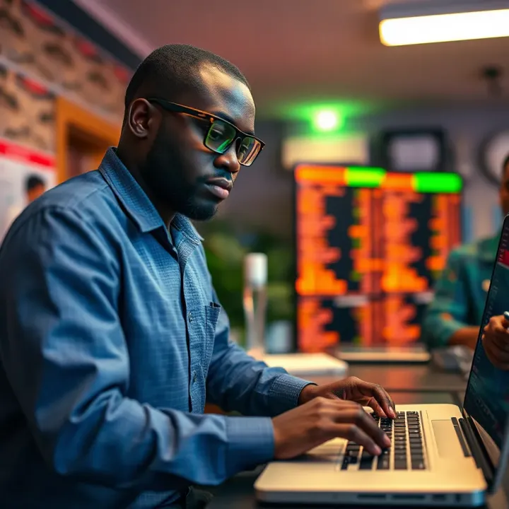 Visual representation of secure trading for Kenyan users with M-Pesa integration