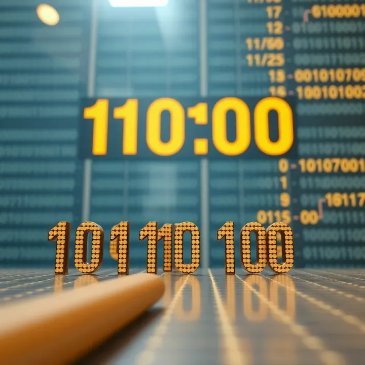 Illustration showing conversion between binary and hexadecimal with grouping of binary digits
