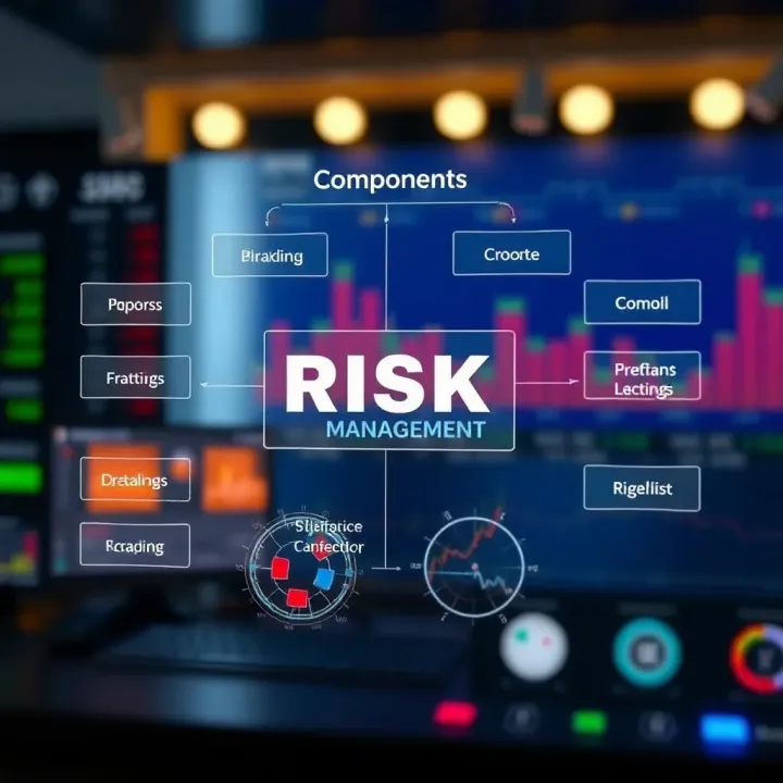 Diagram illustrating the components and flow of risk management in business settings