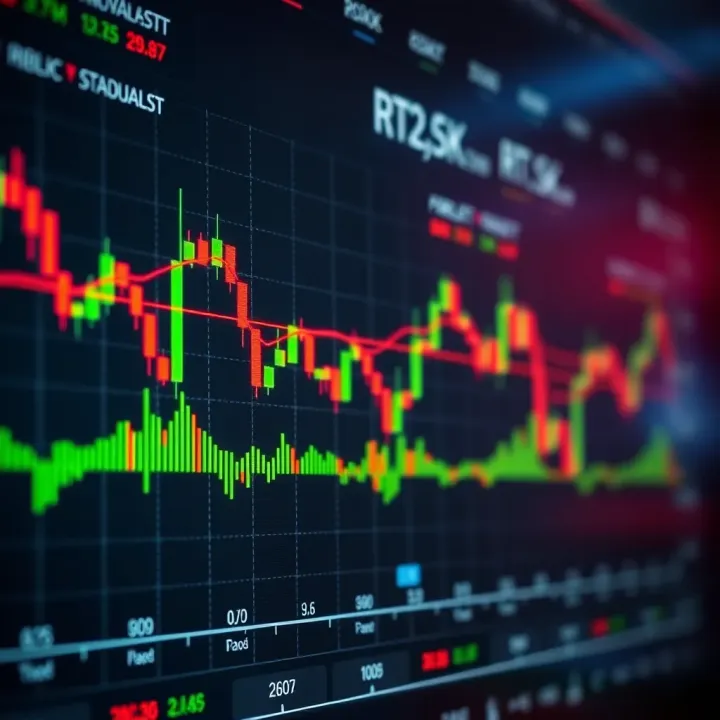 Chart showing forex currency pairs with risk management indicators