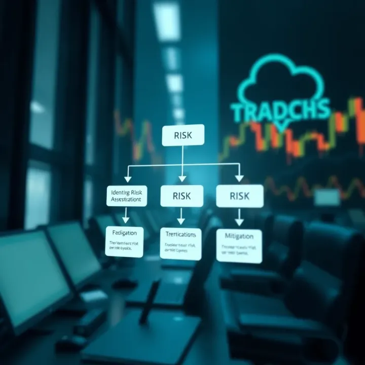 Diagram illustrating the flow of risk identification, assessment, and mitigation within a business context