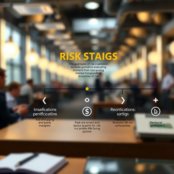 Diagram illustrating the stages of risk identification and evaluation in a business context