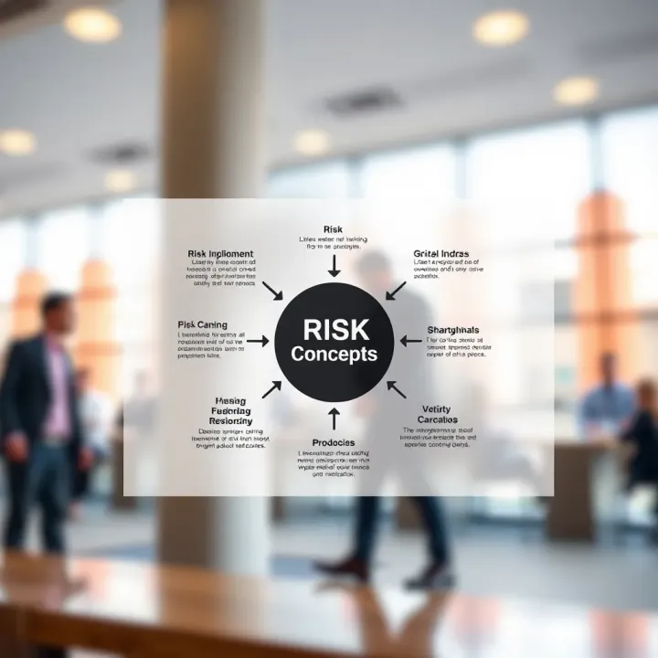 Diagram illustrating key concepts of risk identification and evaluation specific to Kenyan business landscape